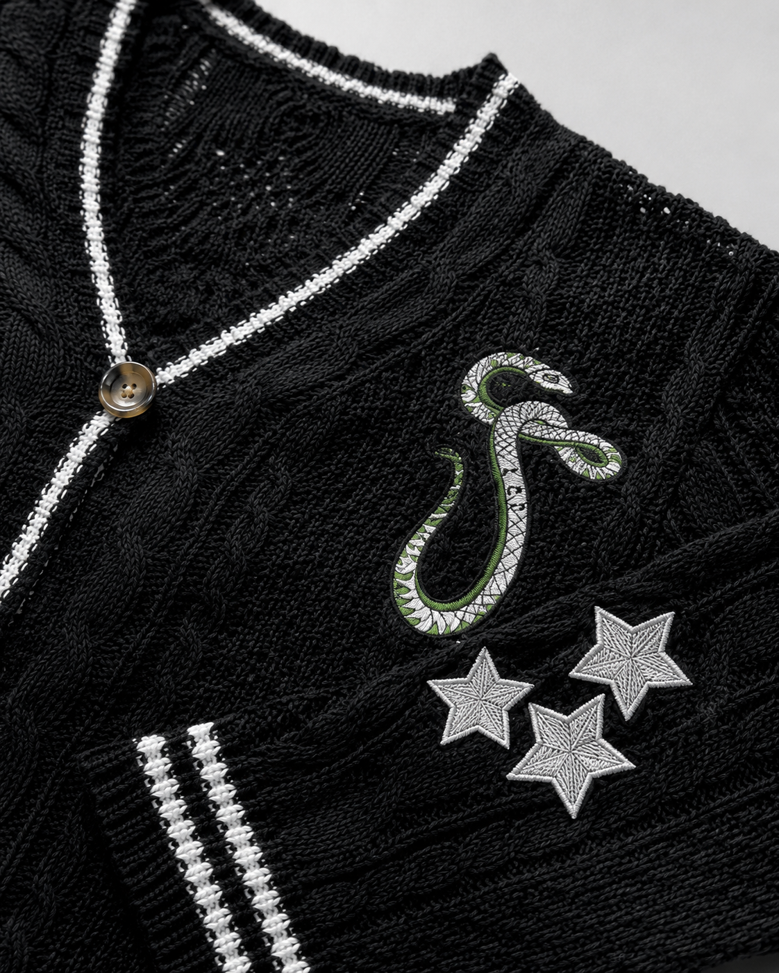 Black Reputation Snake Cardigan Embroidered, Eras Tour Outfit