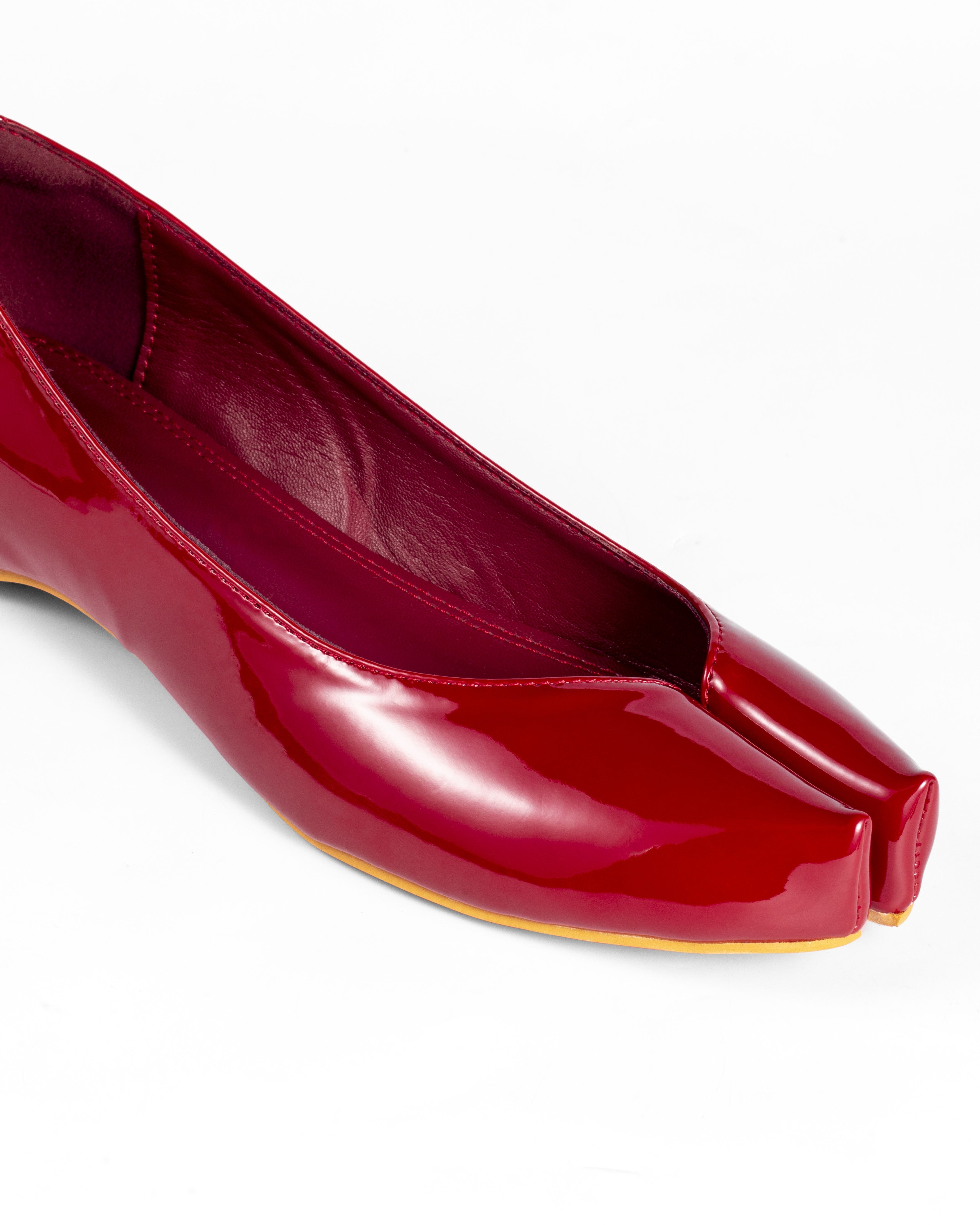 Burgundy Patent Leather Tabishoes