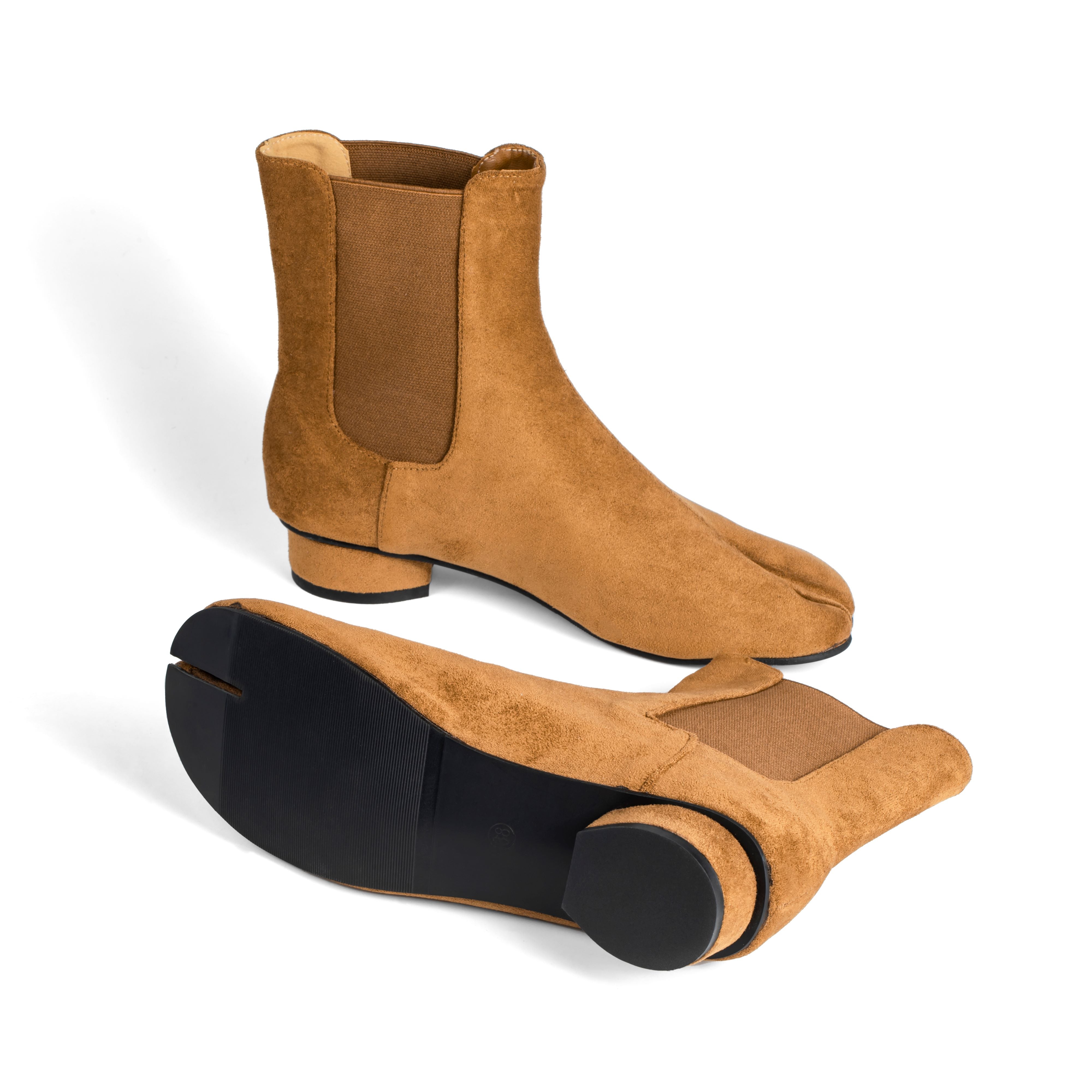 Brown Suede Chelsea Ankle TabiBoots