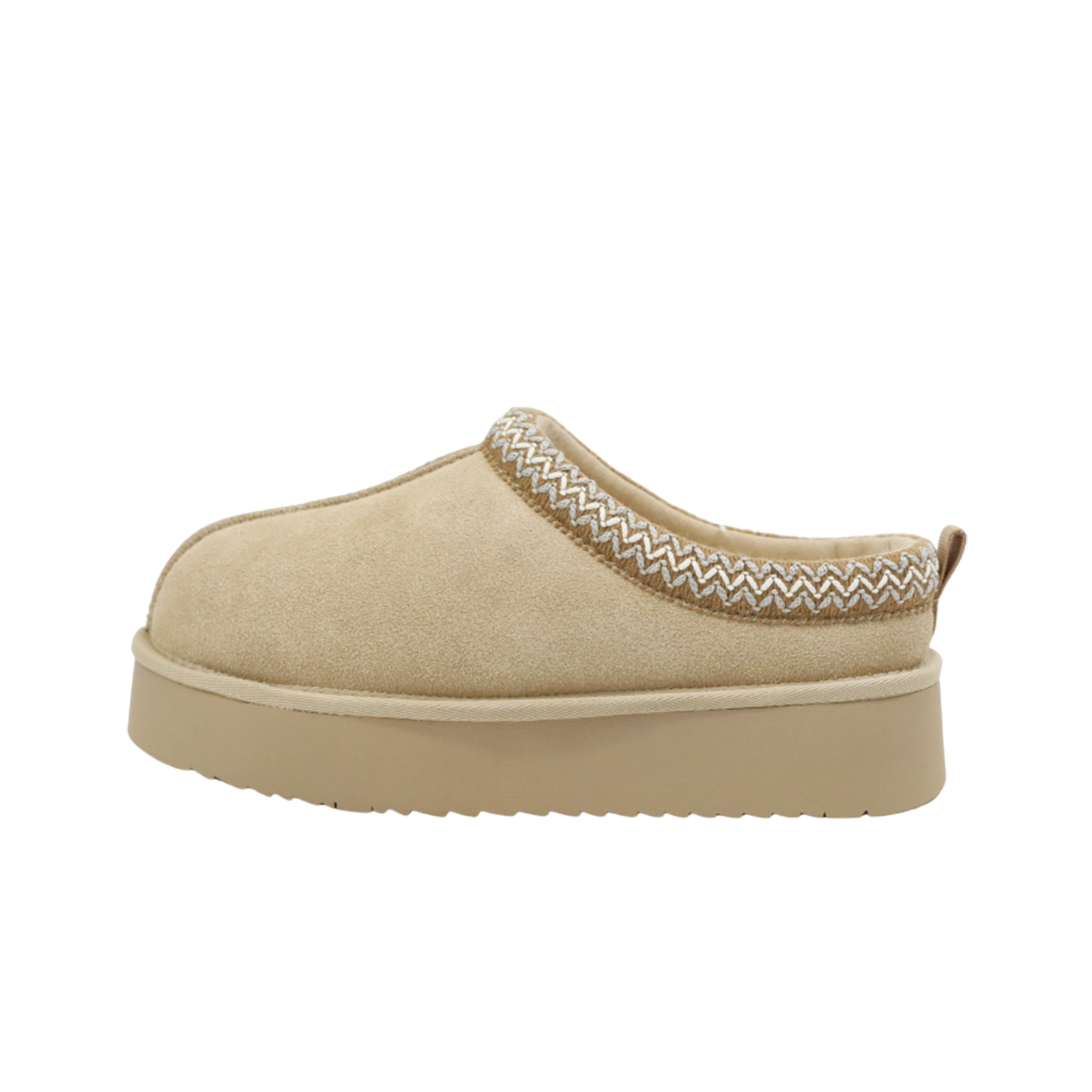 Platform Suede Braided Fluffy Slipper Shoes
