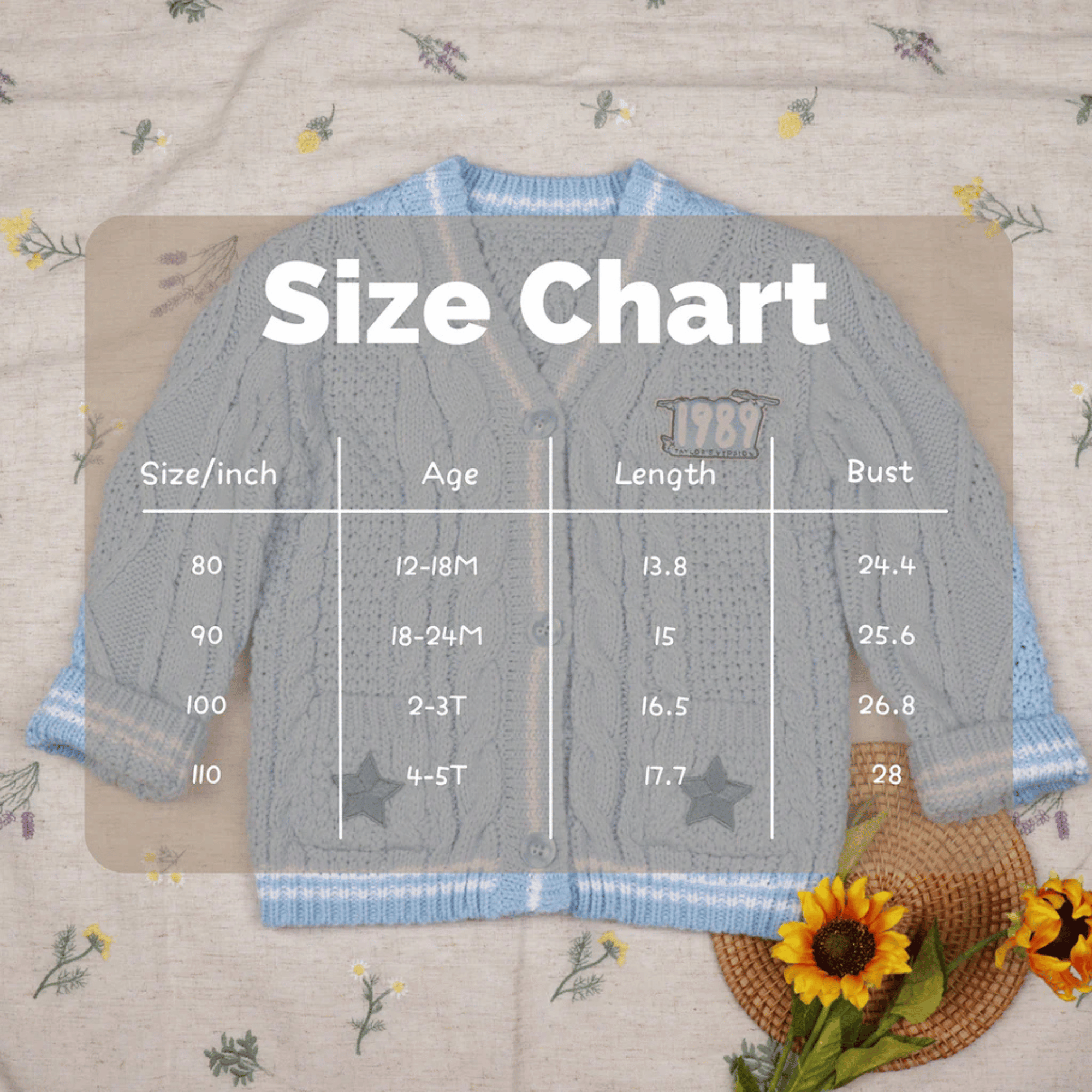 1989 Baby Cardigan Taylors Version, Blue Knit Sweater