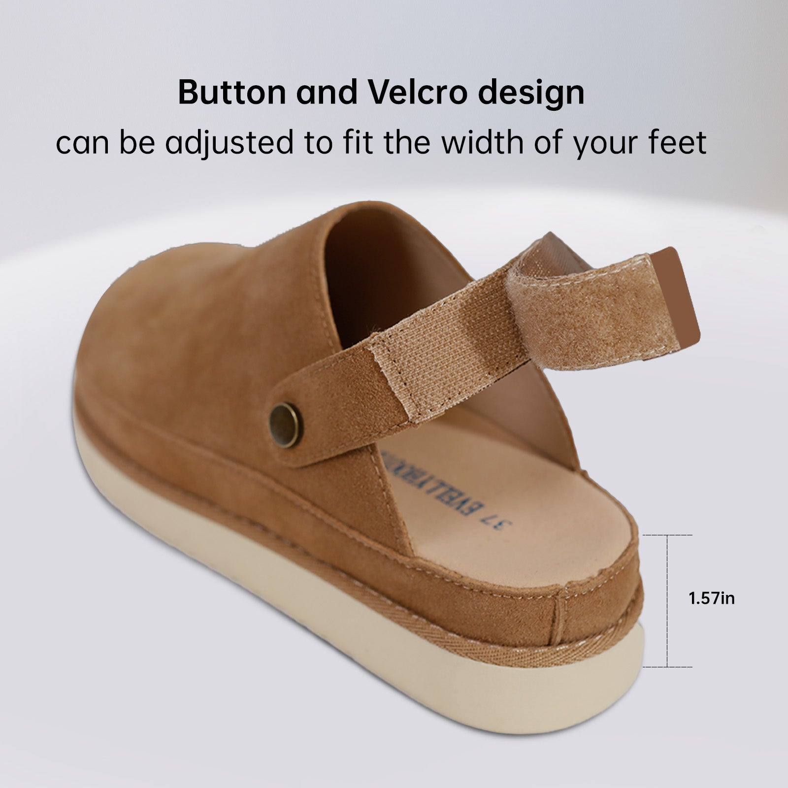 Comfort Suede 2-in-1 Strap Clogs