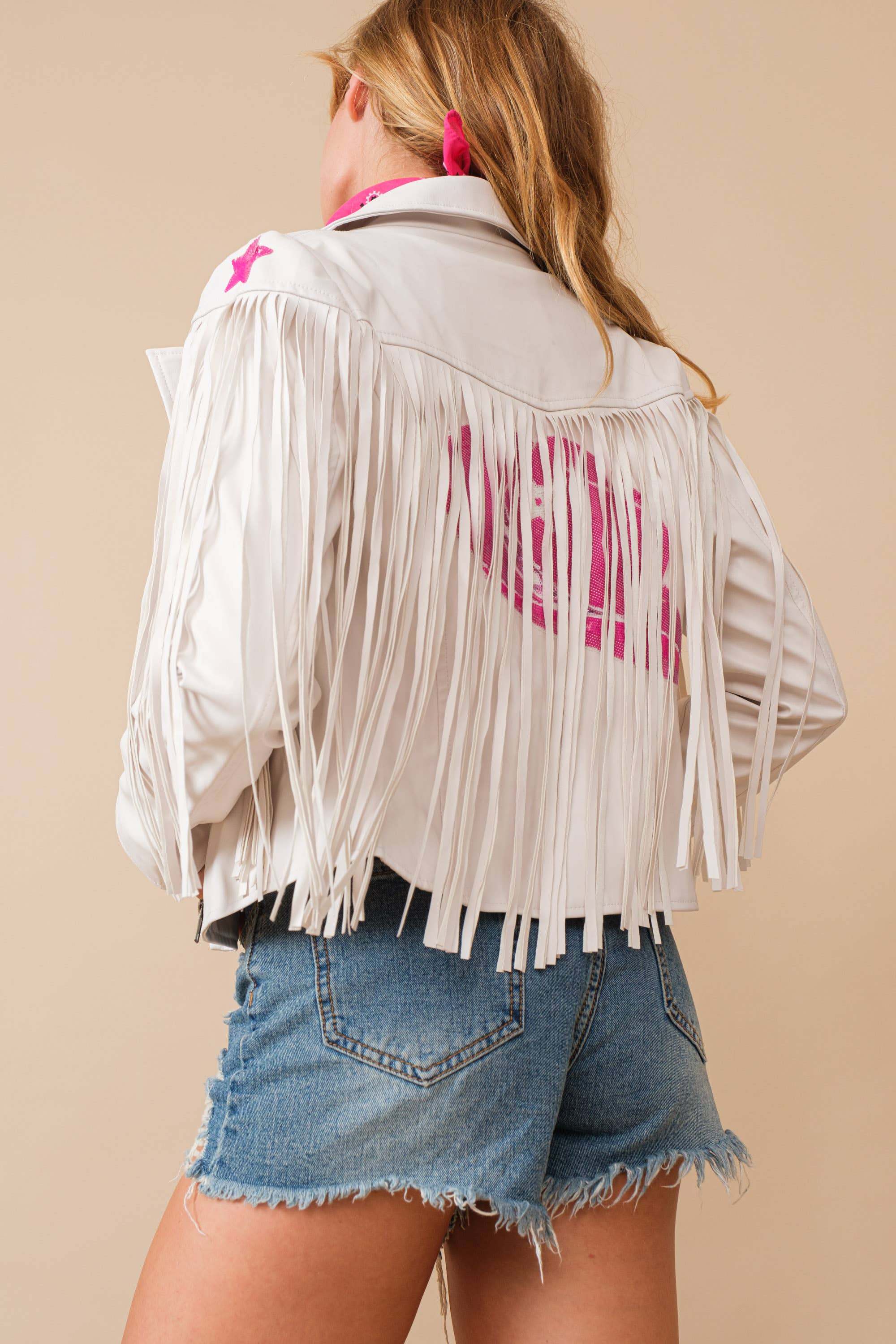 western Rebel Fringe Leather Jacket Nashville Outfit