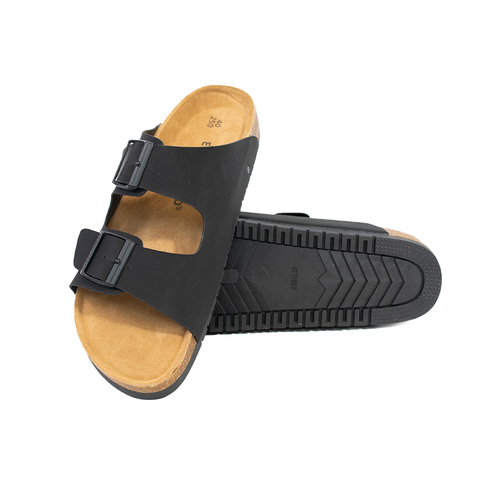 Open Toe Dual Buckle Cork Sandals