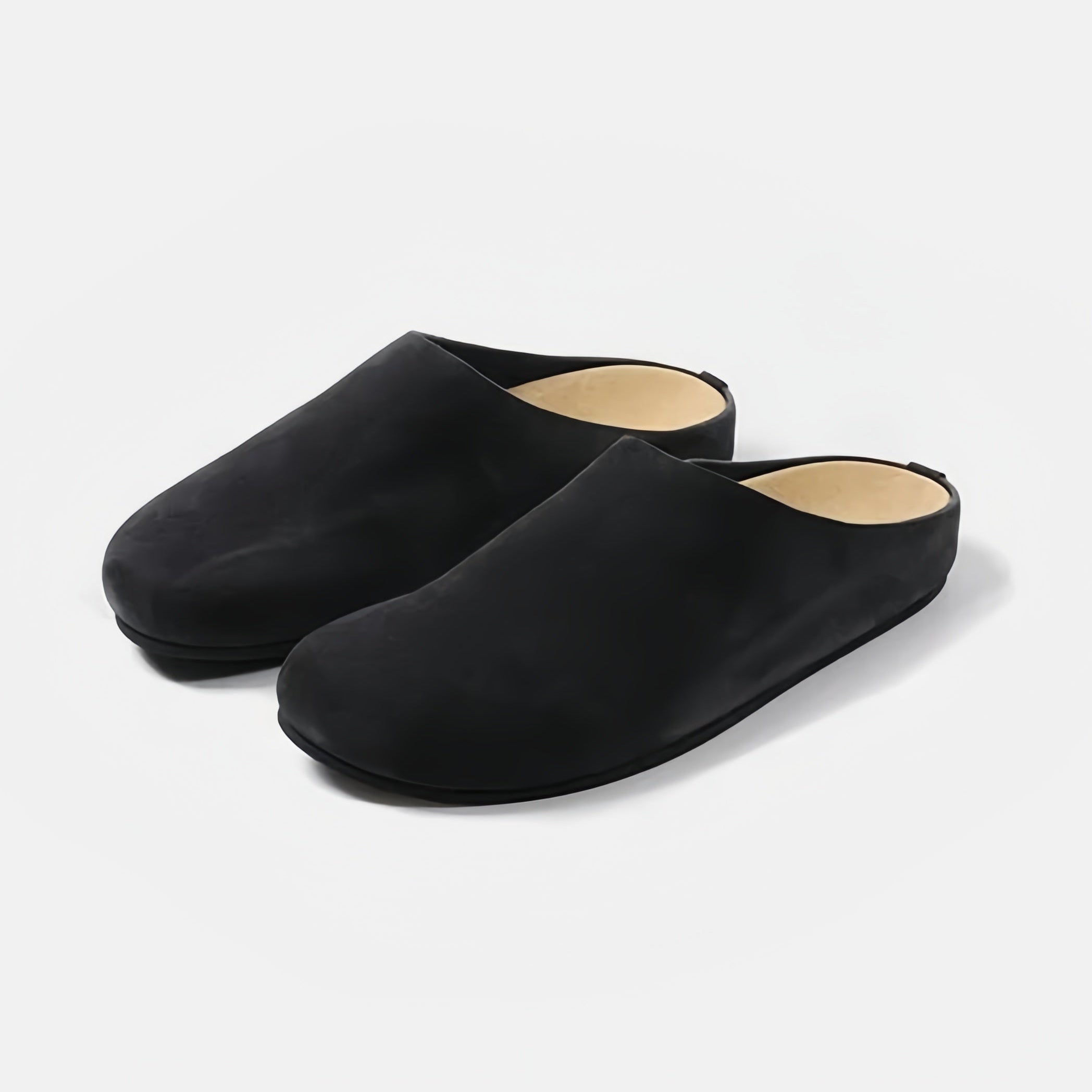 Suede Round Toe Slip Clogs