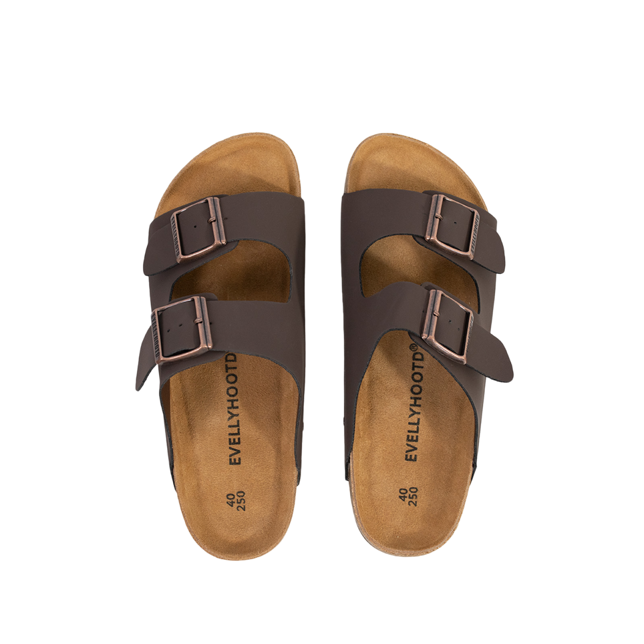 Open Toe Dual Buckle Cork Sandals