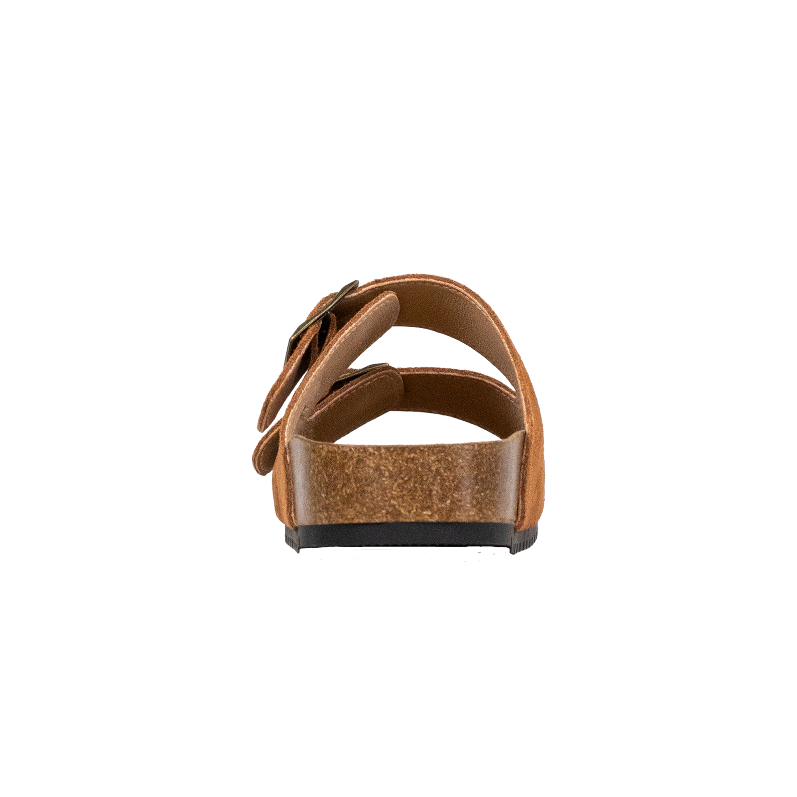 Open Toe Suede Dual Buckle Sandals