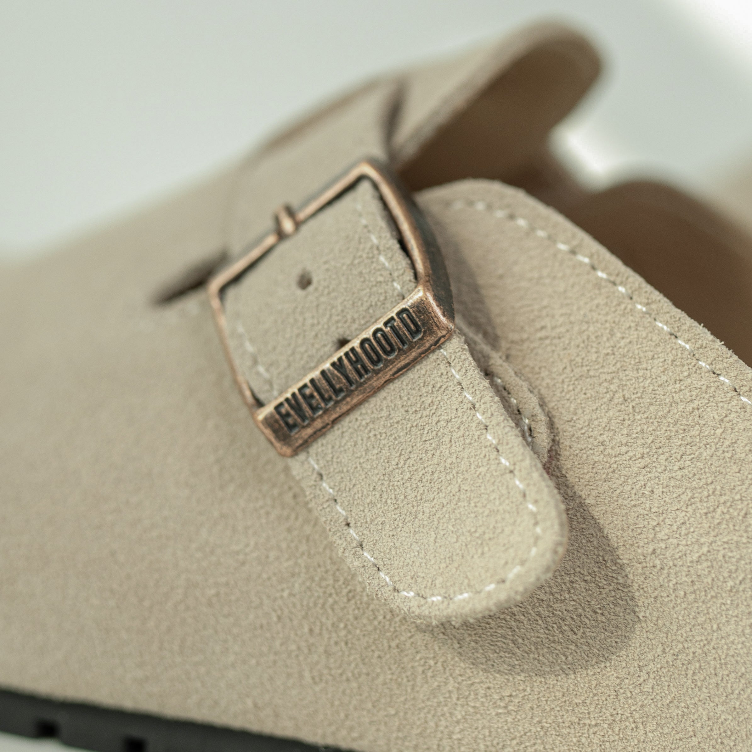 Closed Round Toe Suede Cork Clogs