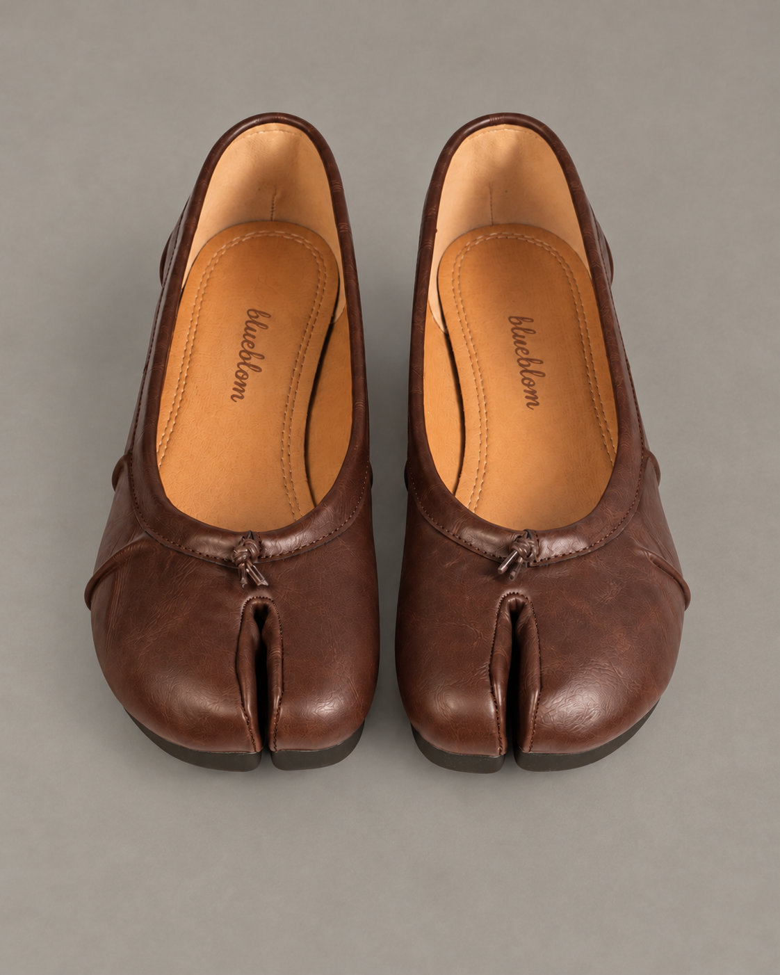 Brown Ballet Tabi Flats Shoes
