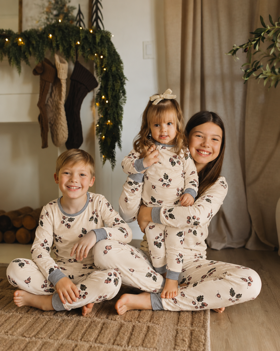 Blossom Cheer-Family Matching Christmas Pajamas