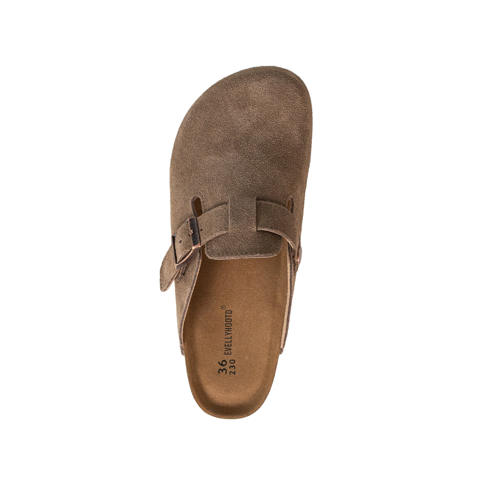 Closed Round Toe Suede Cork Clogs
