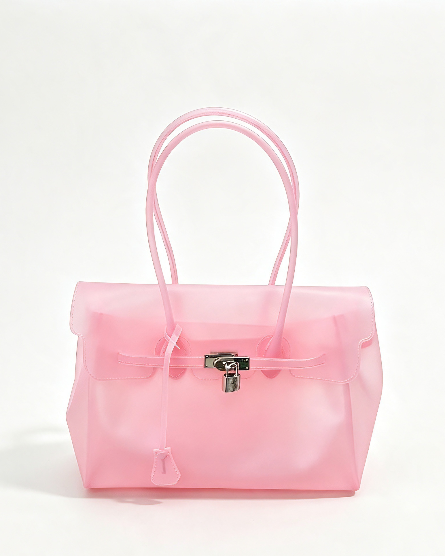 Pink Color Jelly Firkin Tote bag