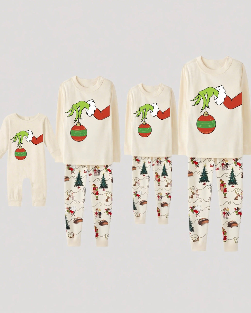 Restful-Grinch Family Christmas Pajamas