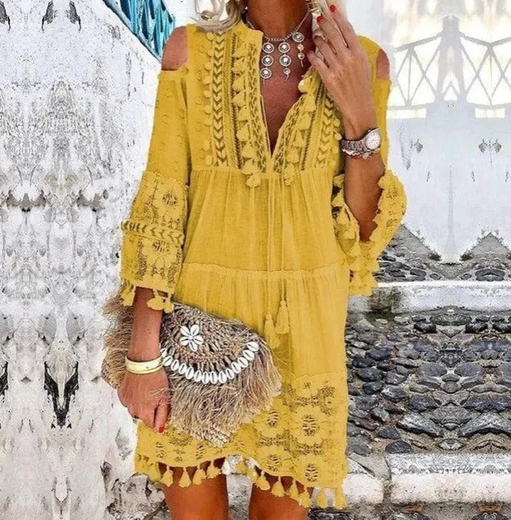 Bella Boho Style Mini Dress