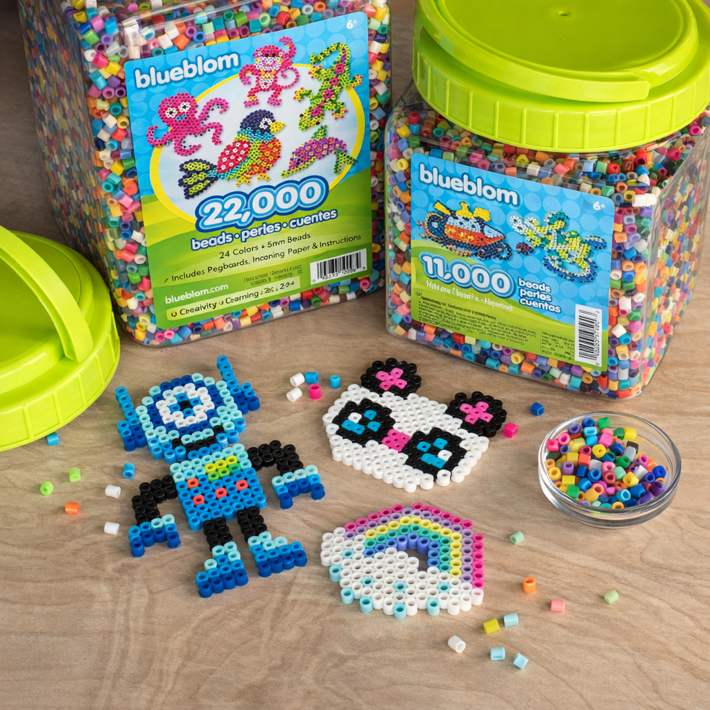 Blueblom 22,000 Beads Multi-Mix Jar Fuse & Perler Beads