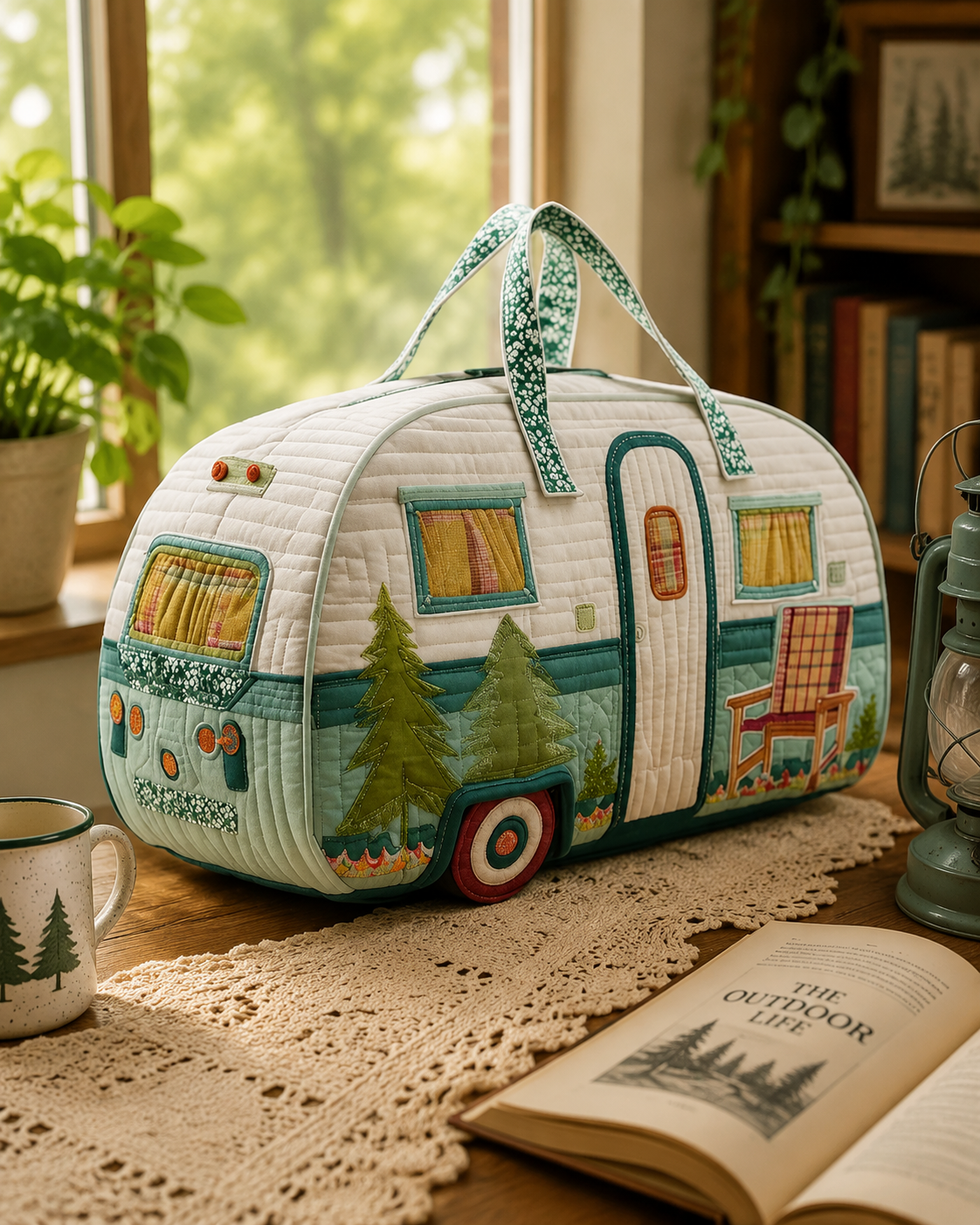 Hippie Van Quilted Duffle Bag
