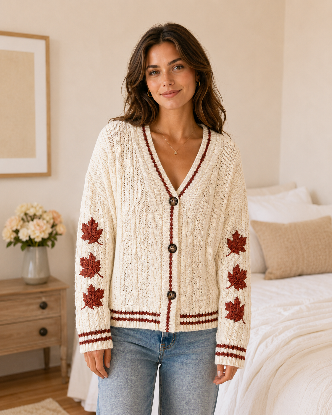 Maple Leaf All Too Well Taylors Version Autumn Cardigan