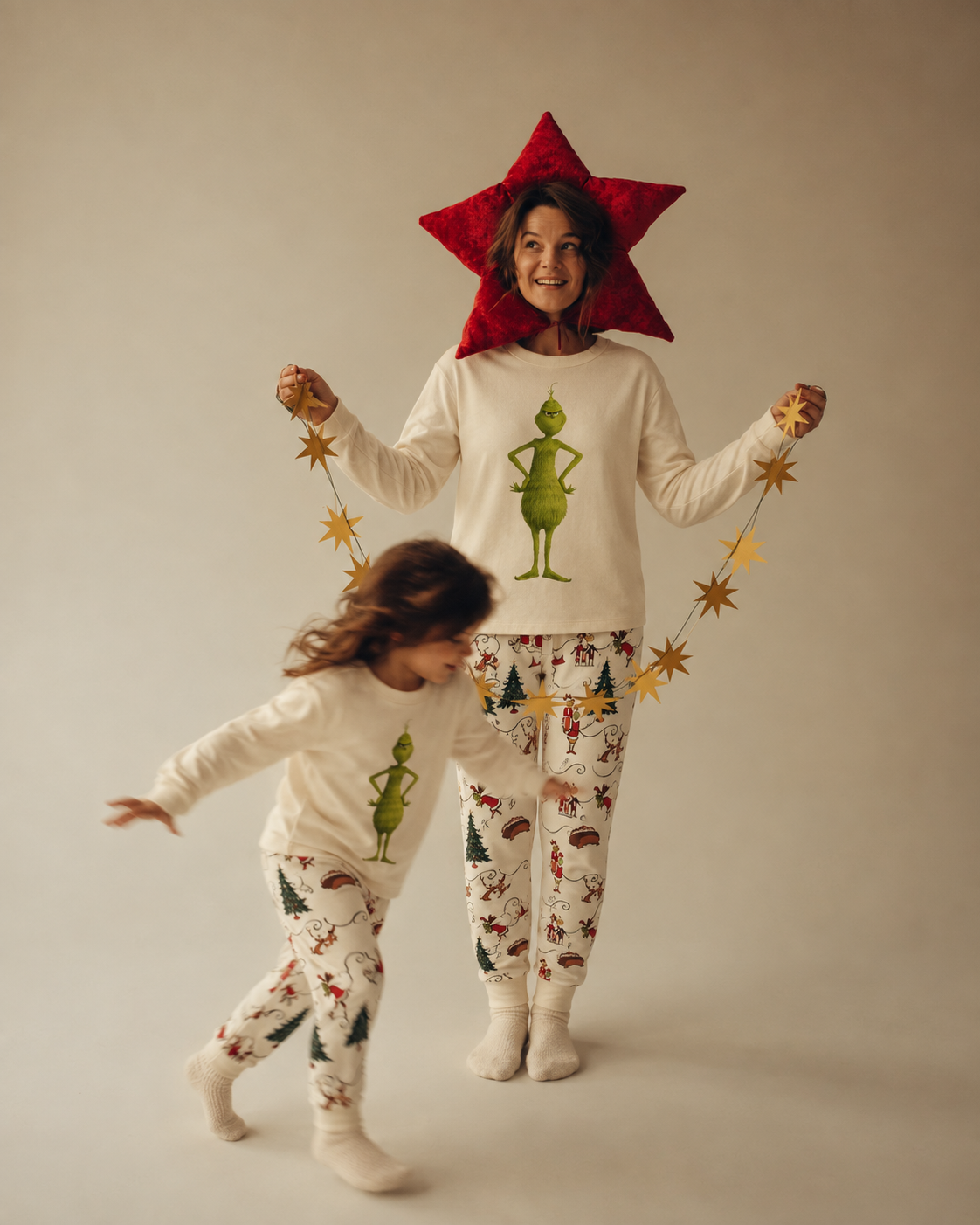 Green Energy-Grinch Family Christmas Pajamas