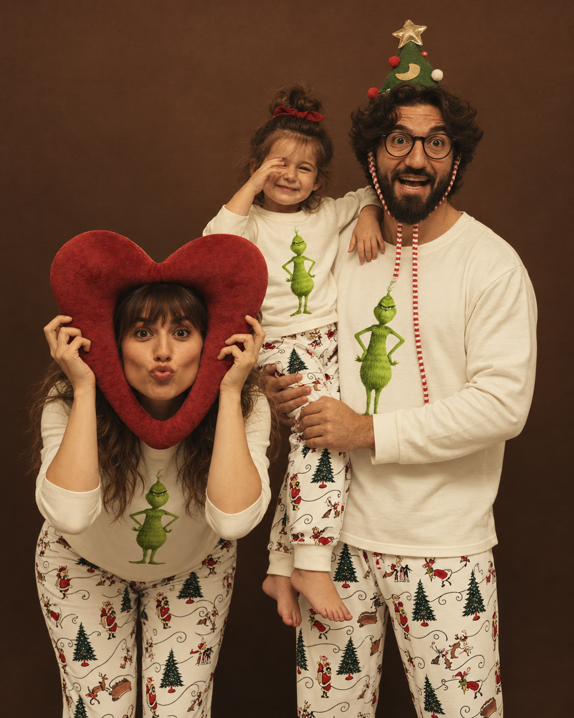 Green Energy-Grinch Family Christmas Pajamas