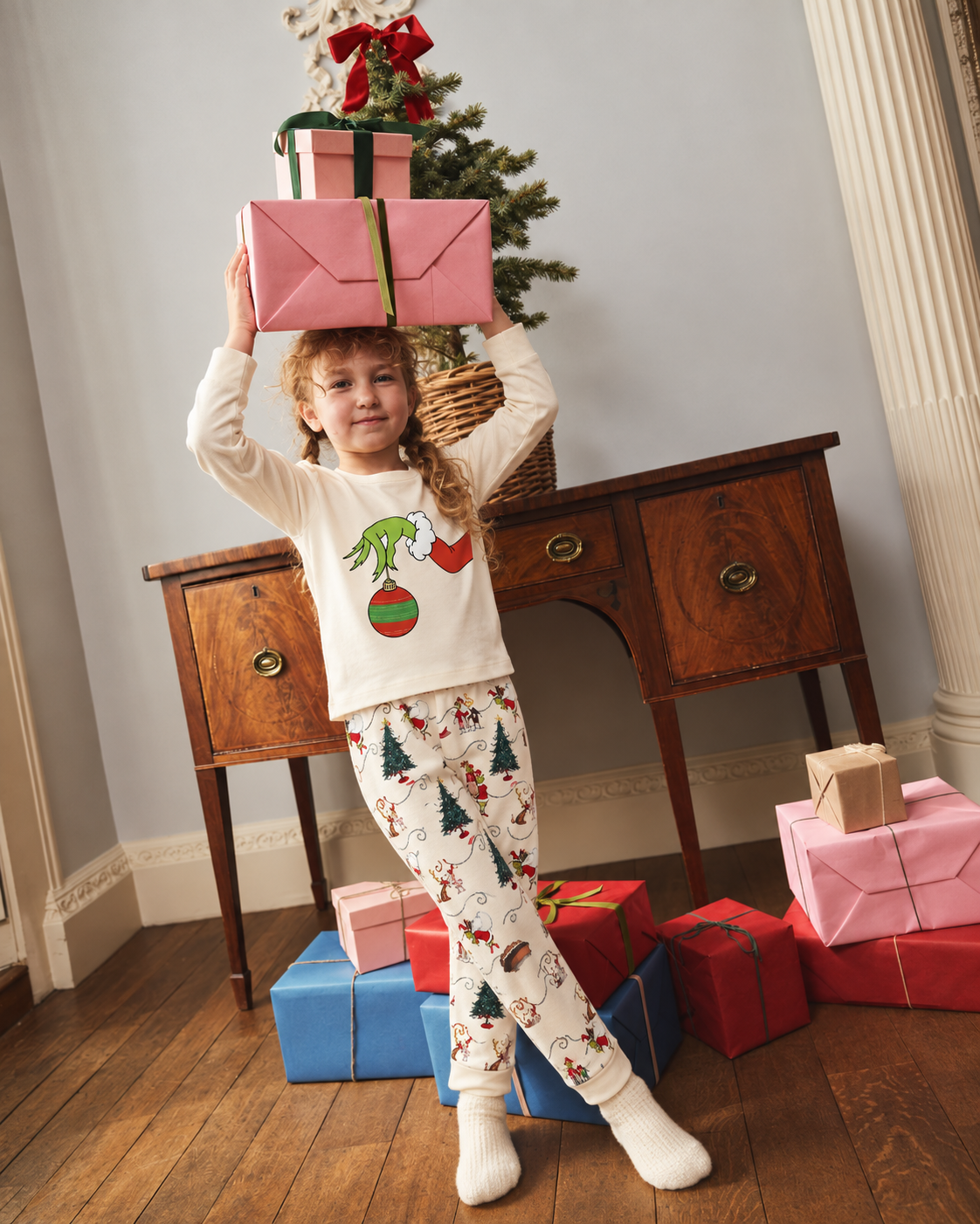 Restful-Grinch Family Christmas Pajamas