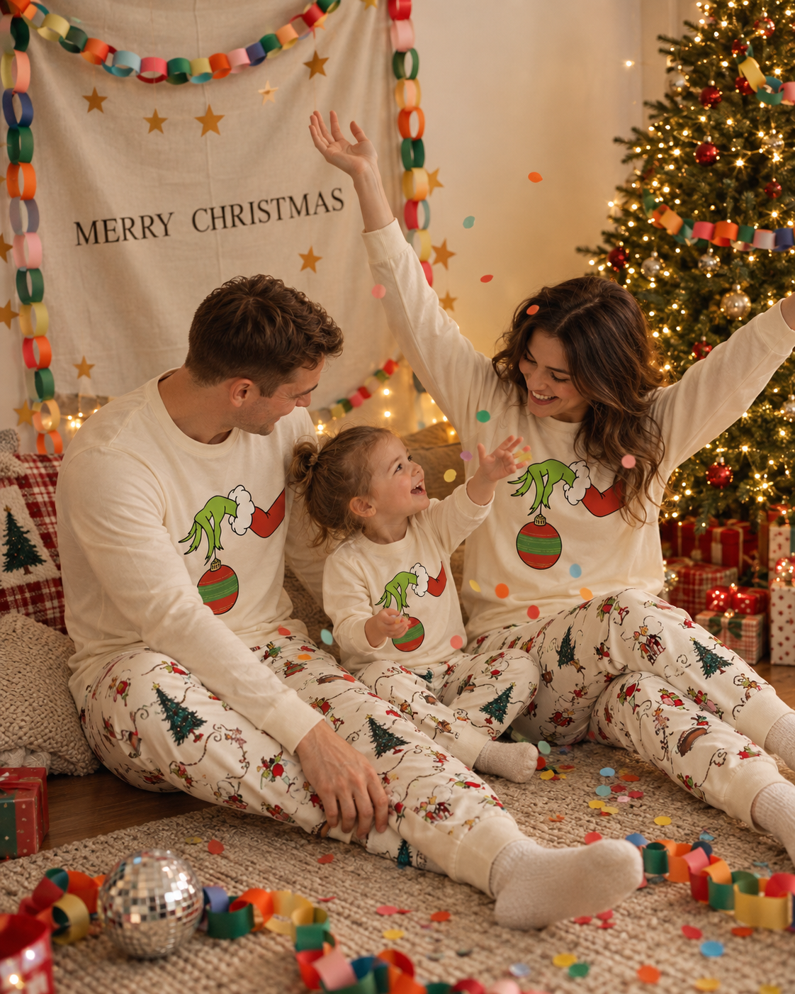 Restful-Grinch Family Christmas Pajamas