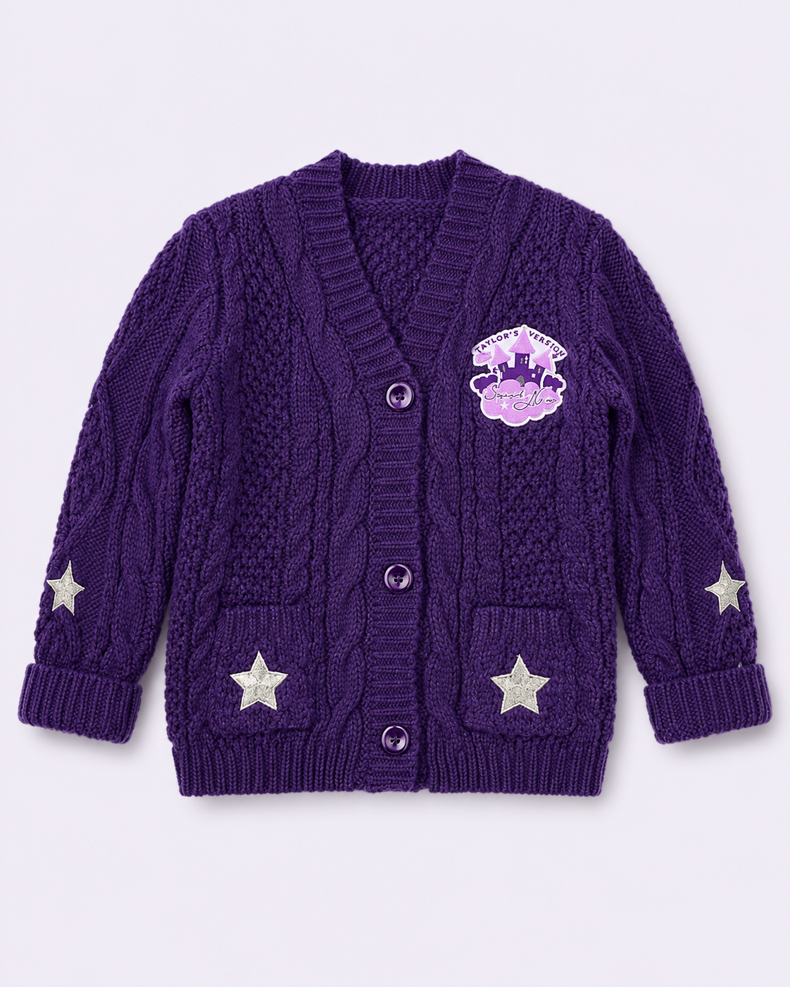 Speak Now Baby Cardigan Taylors Version, Purple Knit Sweater
