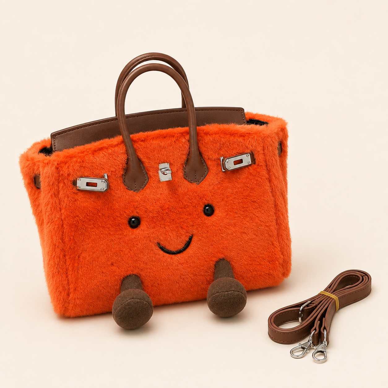 Fluffy Fox Orange-Jellycat Mini brikin Bag