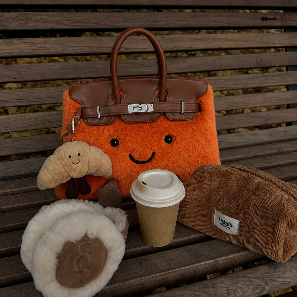 Fluffy Fox Orange-Jellycat Mini brikin Bag