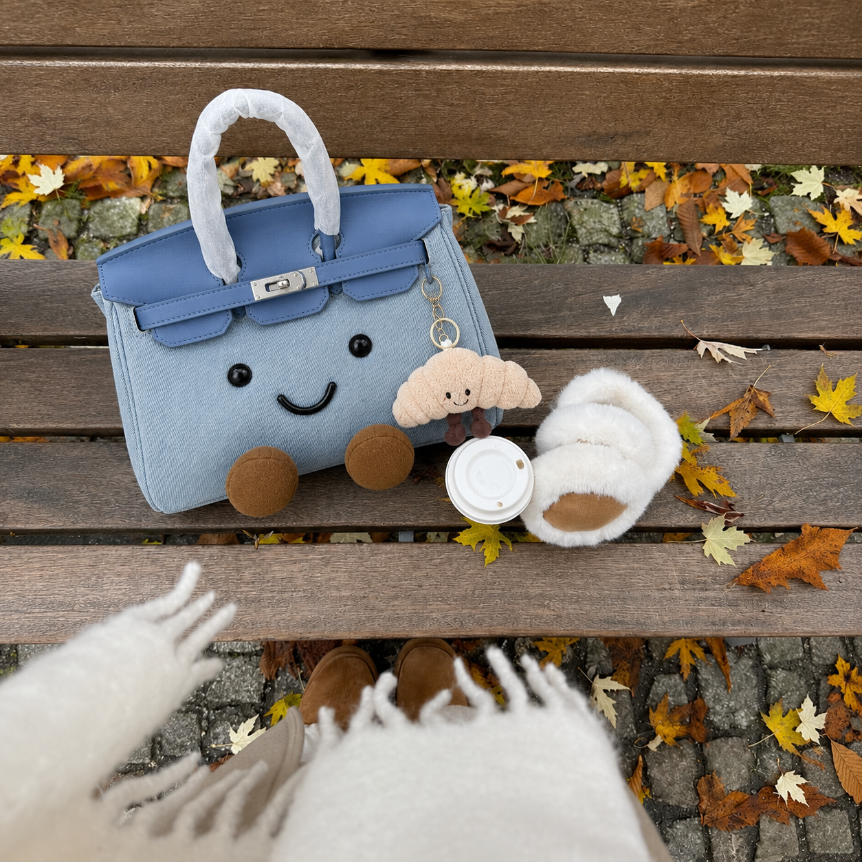 Denim Blue-Jellycat Mini brikin Bag