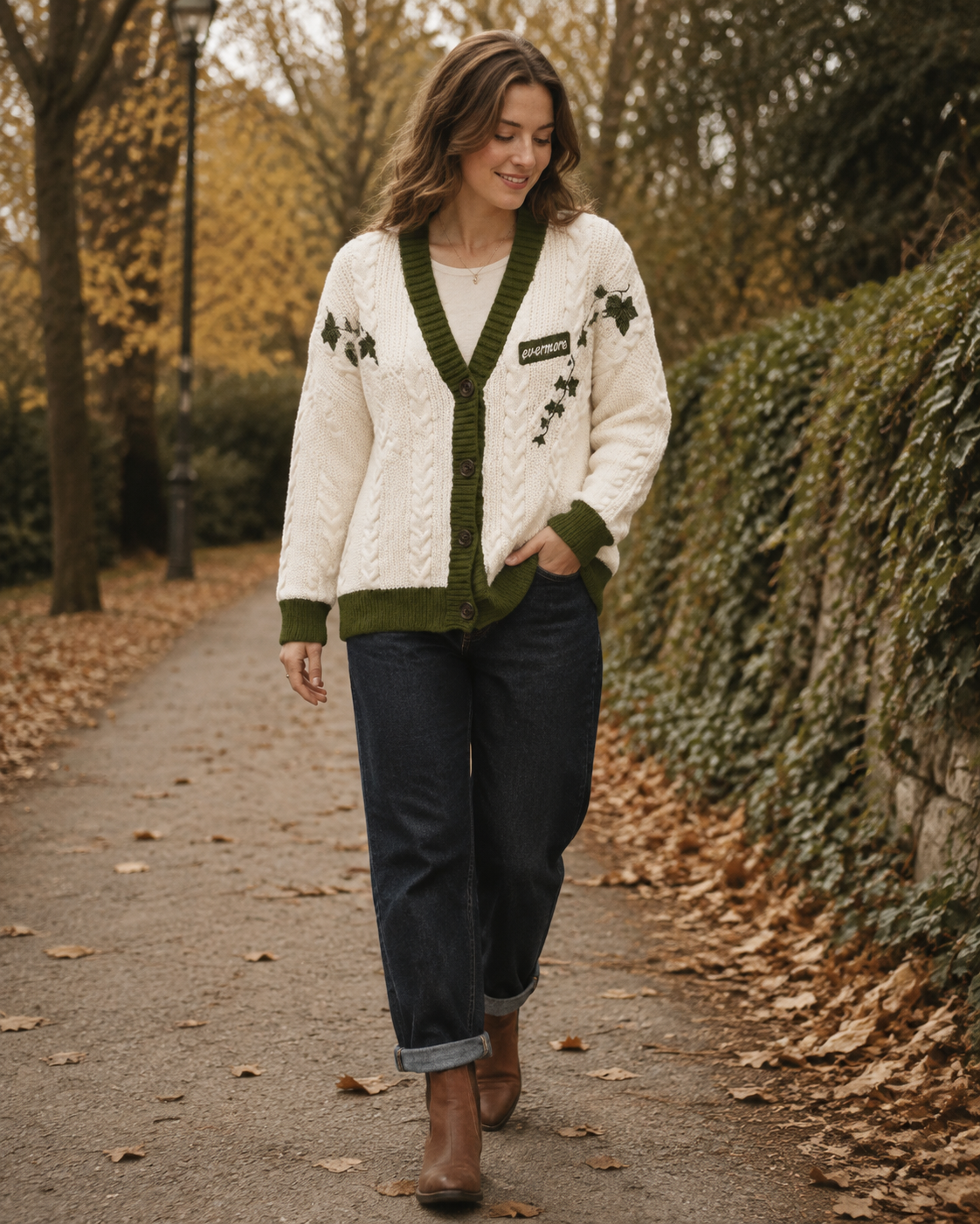 Evermore Cardigan Taylors Version, Ivy Folklore Inspired Cardigan Sweater