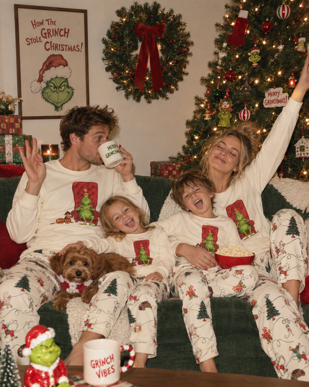 Grinchmas Cheer-Grinch Family Christmas Pajamas