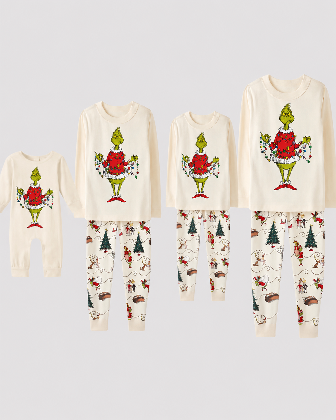 Lights Moment-Grinch Family Christmas Pajamas