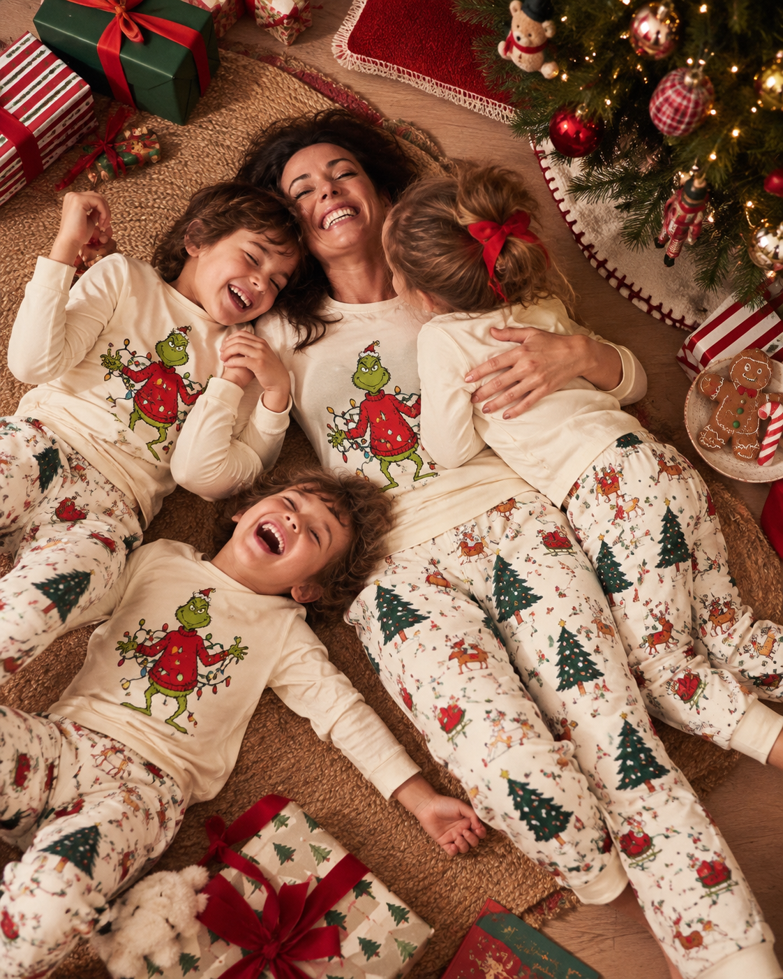 Lights Moment-Grinch Family Christmas Pajamas