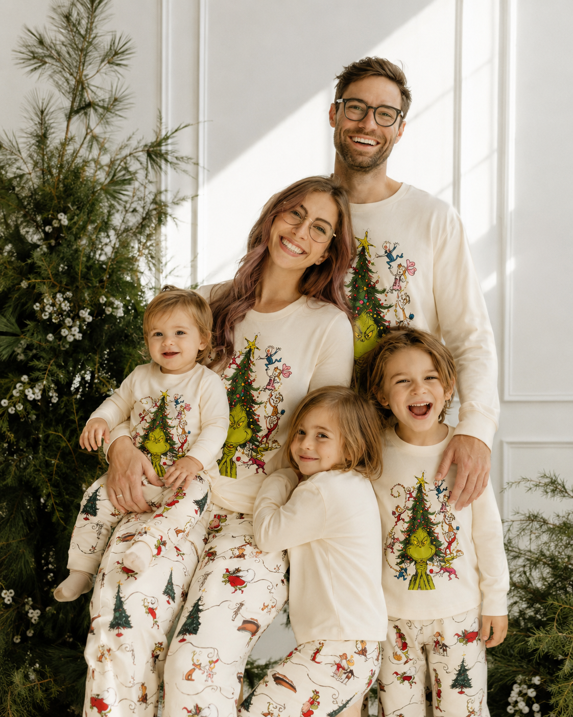 Star Veil-Grinch Family Christmas Pajamas