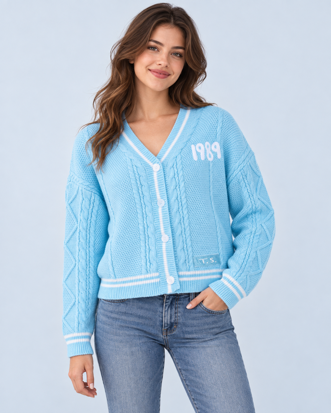 1989 Cardigan Taylors Version, Light Blue Cardigan Sweater