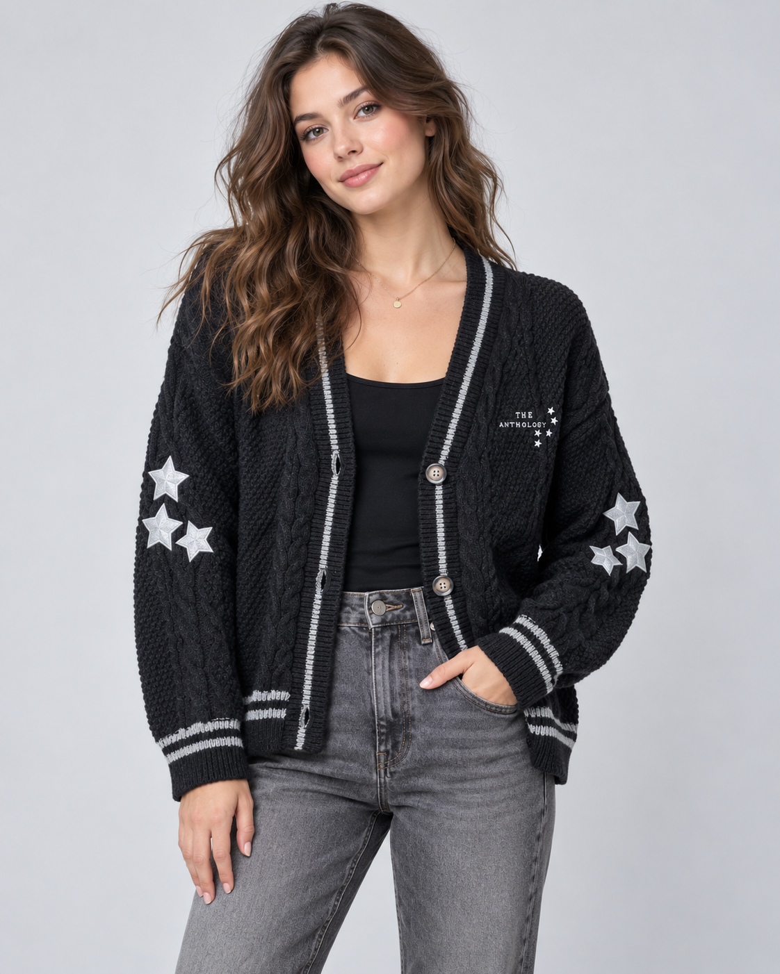 Anthology Tortured Poets Department Cardigan - TTPD Black Sweater
