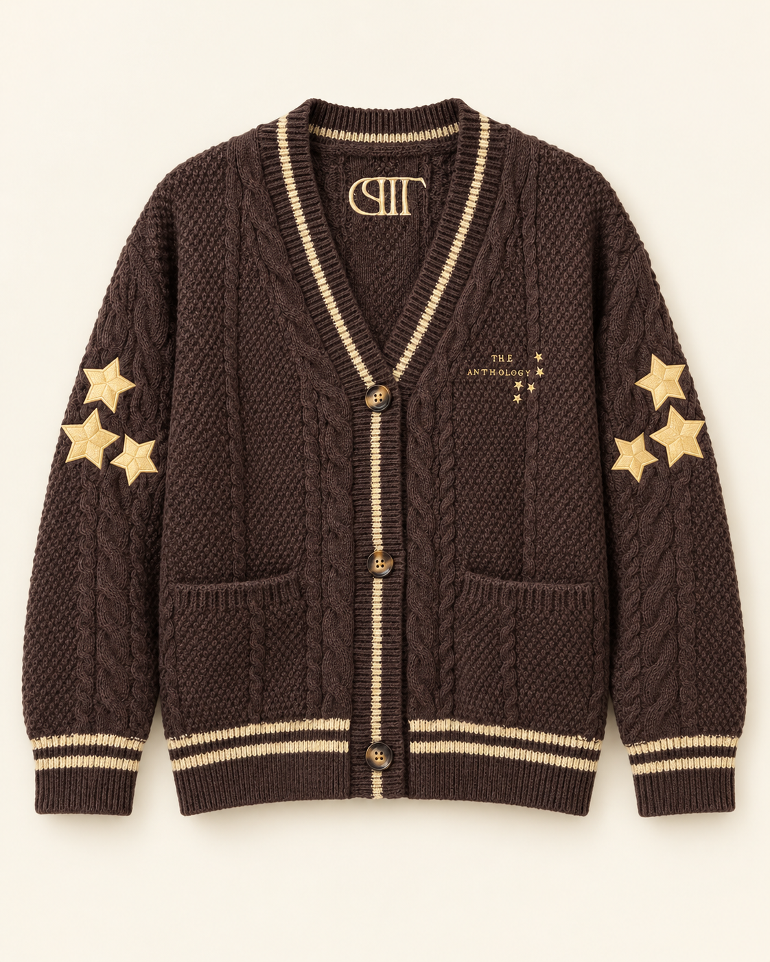 Tortured Poets Department Brown The Anthology Cardigan