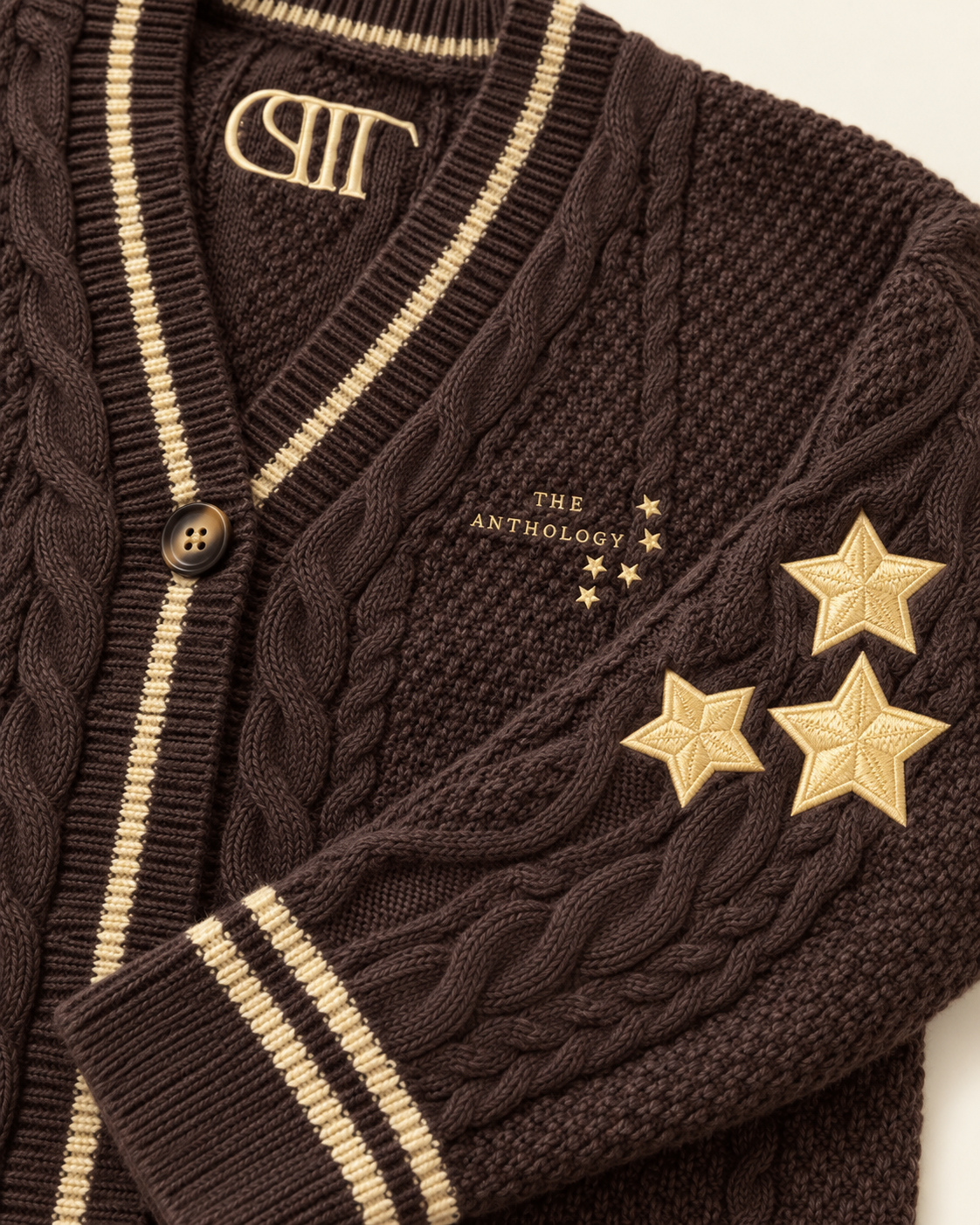Tortured Poets Department Brown The Anthology Cardigan