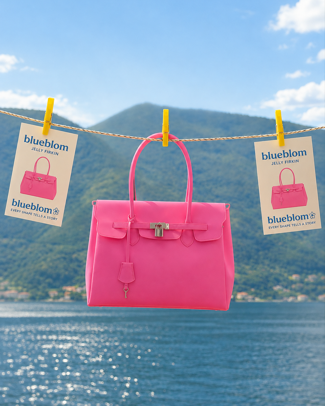 Transparent Solid Color Pvc Jelly Bag Women's Tote Bag-pink