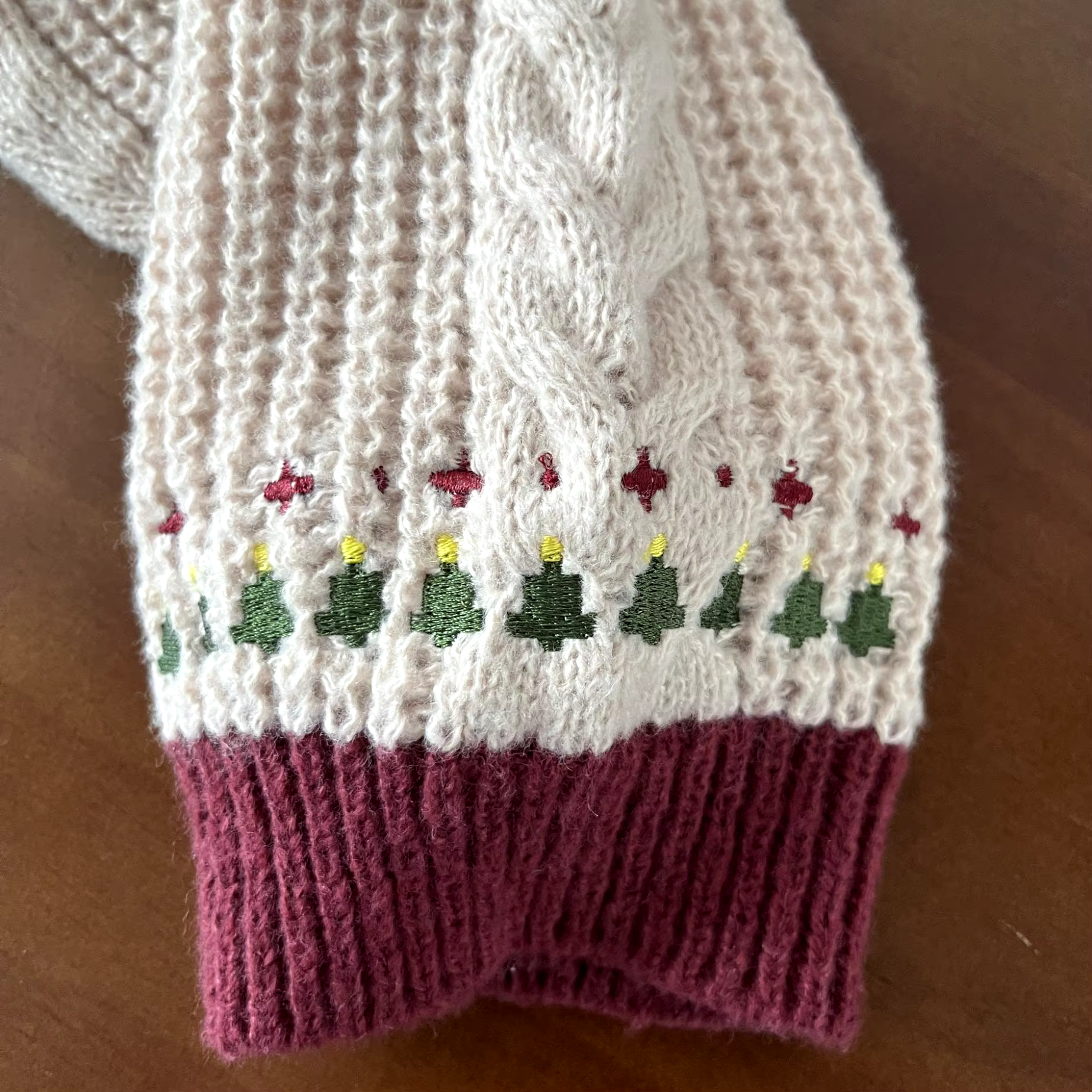 Maroon Christmas Tree Farm Cardigan - Xmas Special Edition