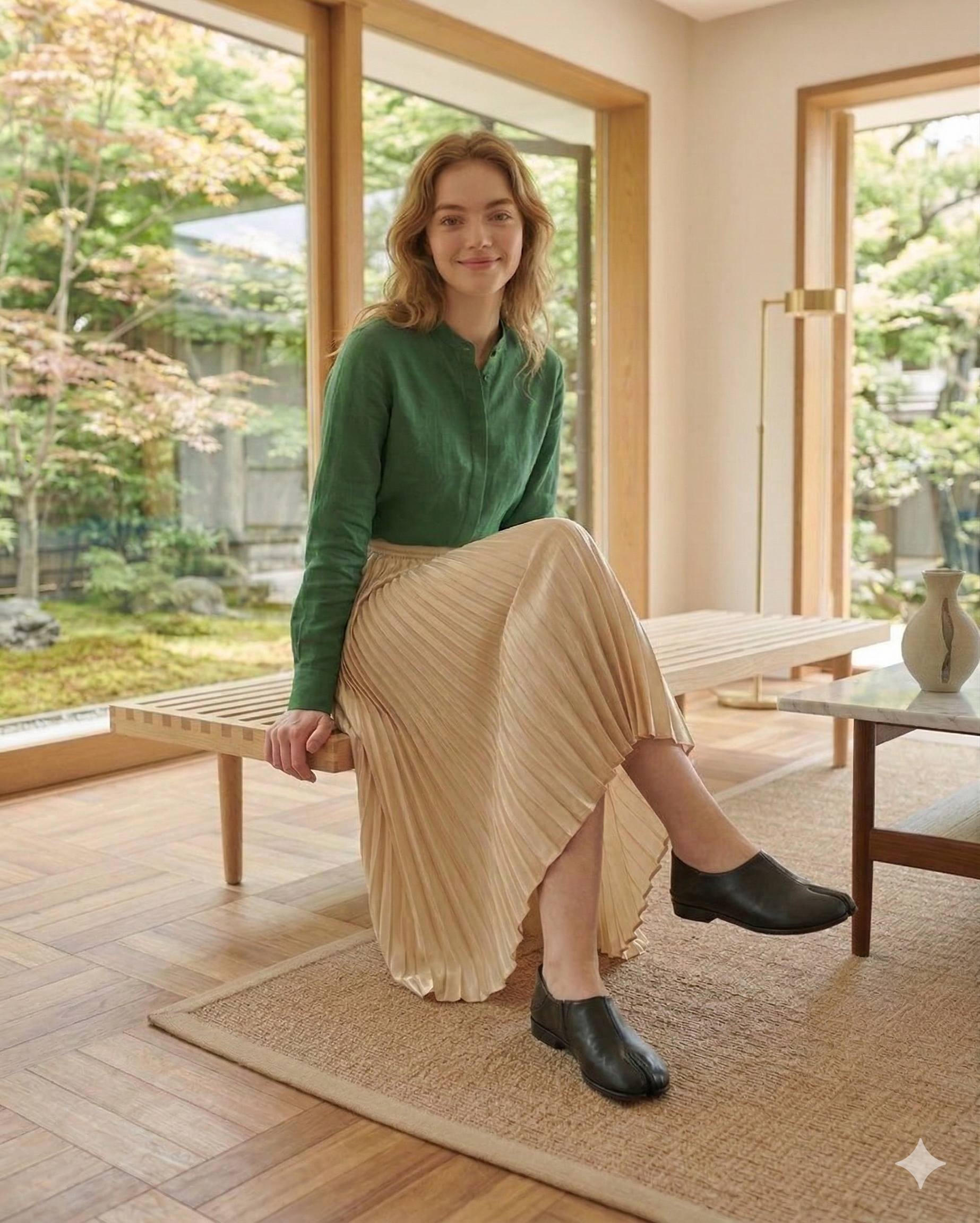 Black Simple Tabi Shoes