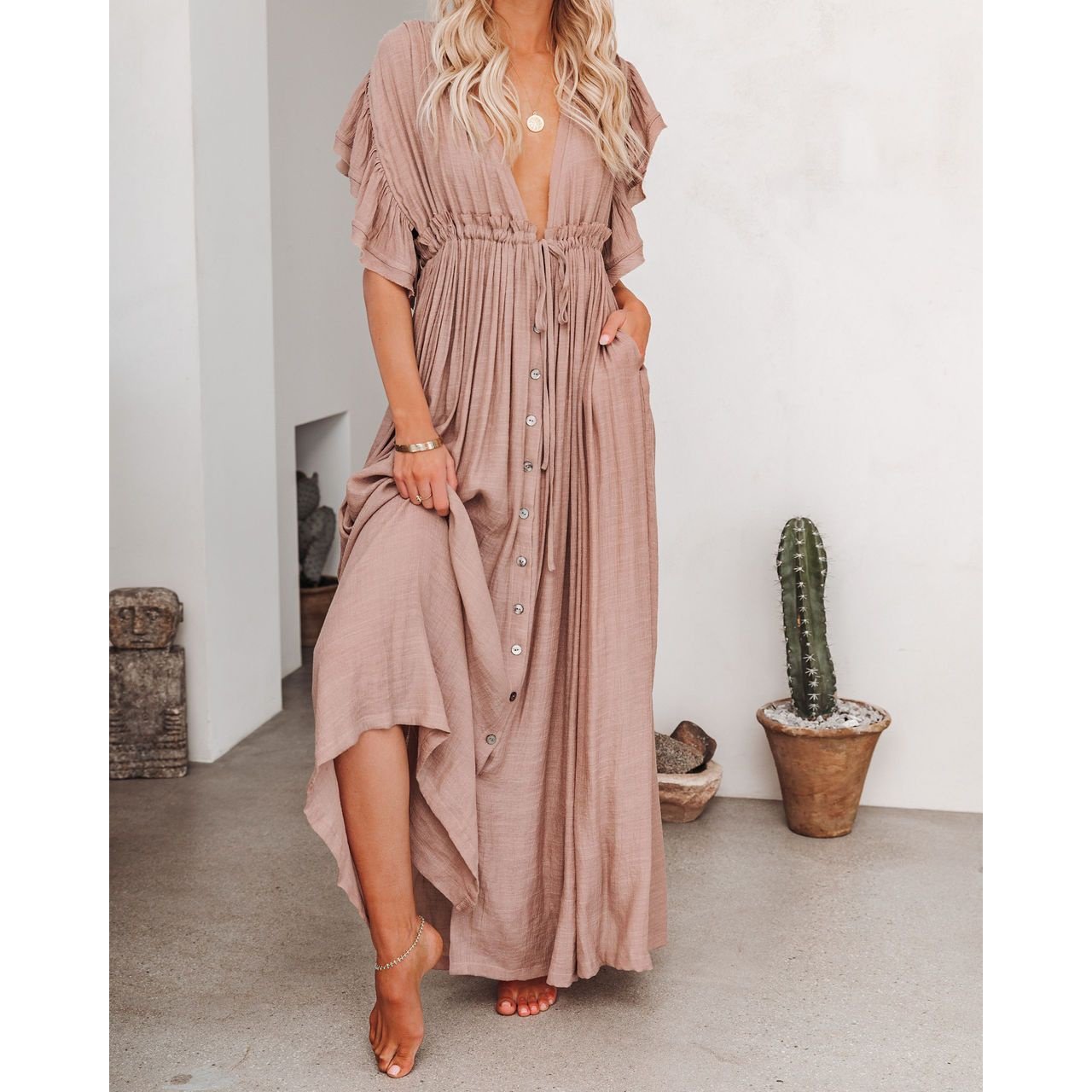 Fluid Bohemian Long Boho Dress