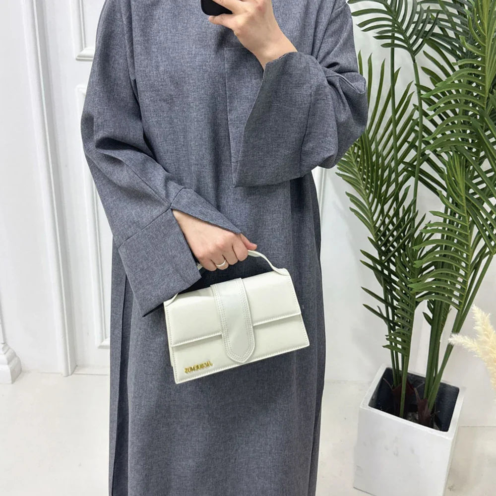 Fatin Fall Oversized Slit Sleeve Maxi Abaya Dress kaftan dress