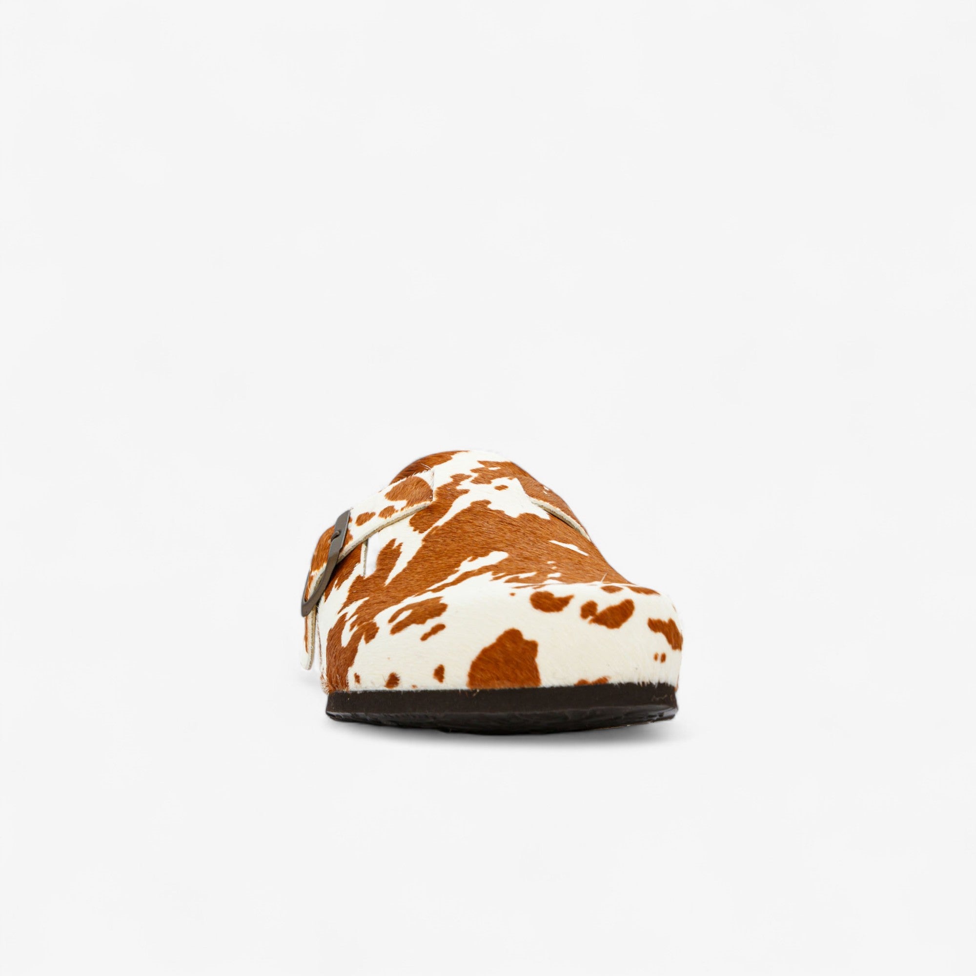 Cow Print Cuero Clog Shoes
