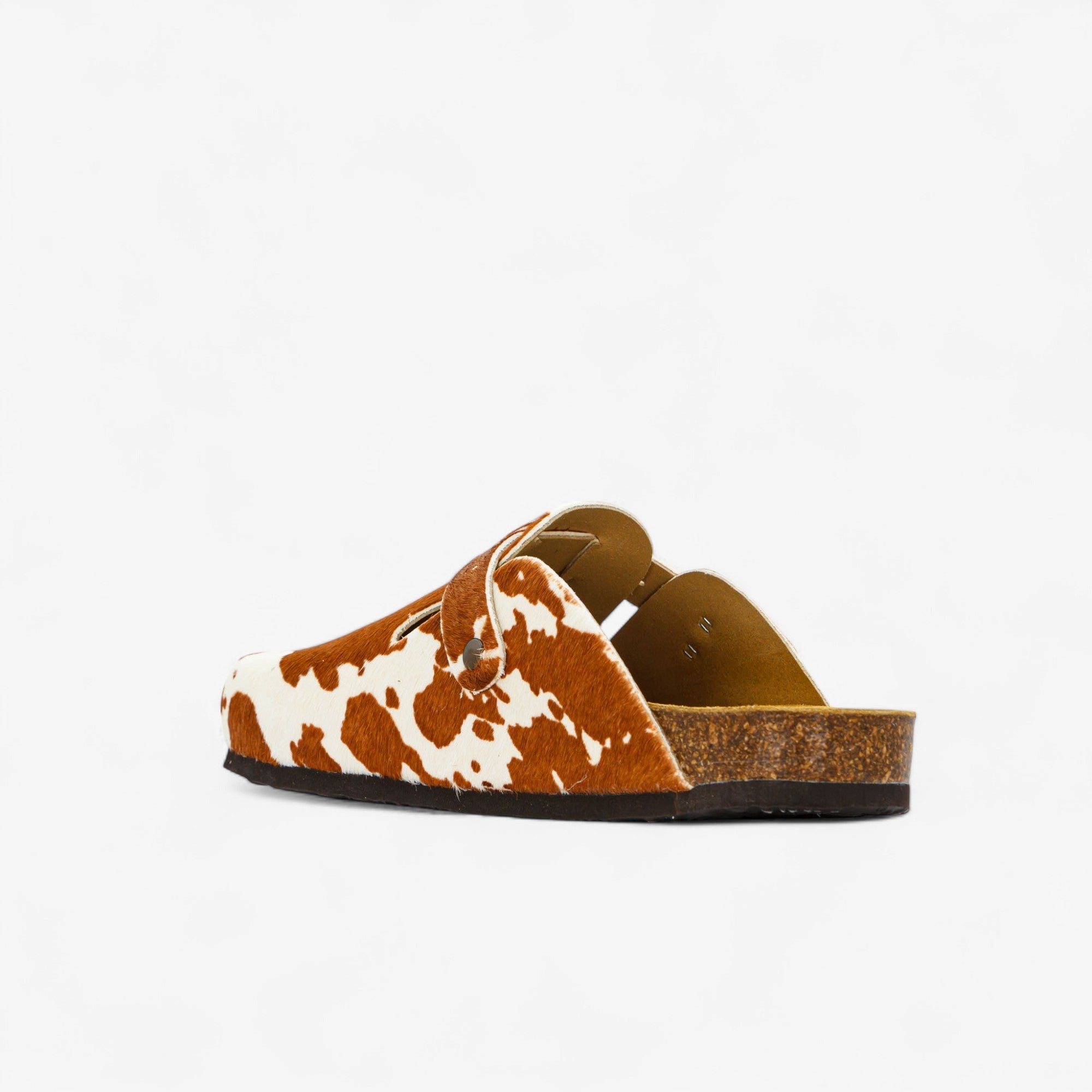 Cow Print Cuero Clog Shoes