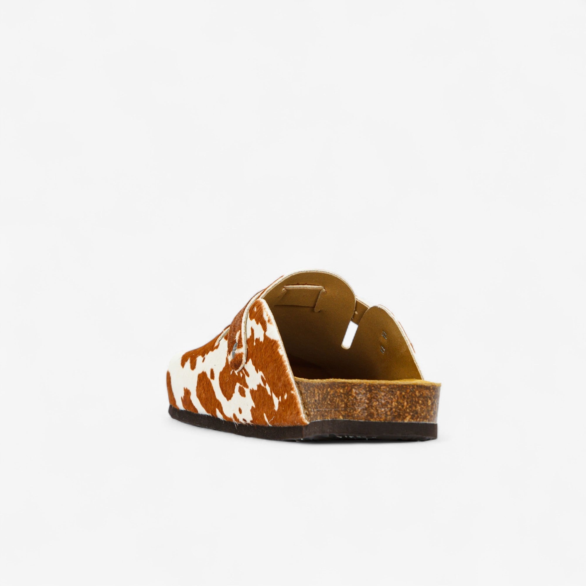 Cow Print Cuero Clog Shoes