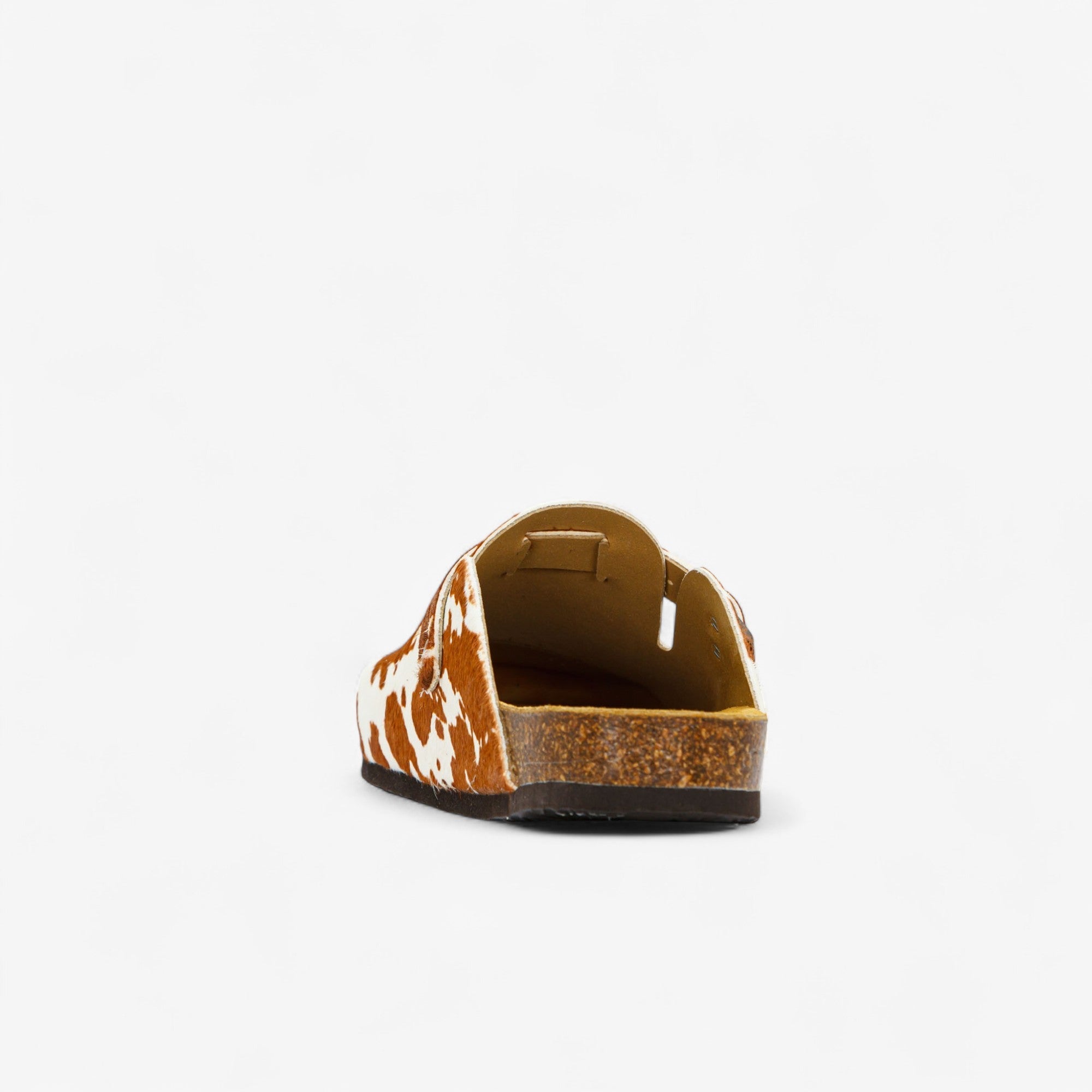 Cow Print Cuero Clog Shoes