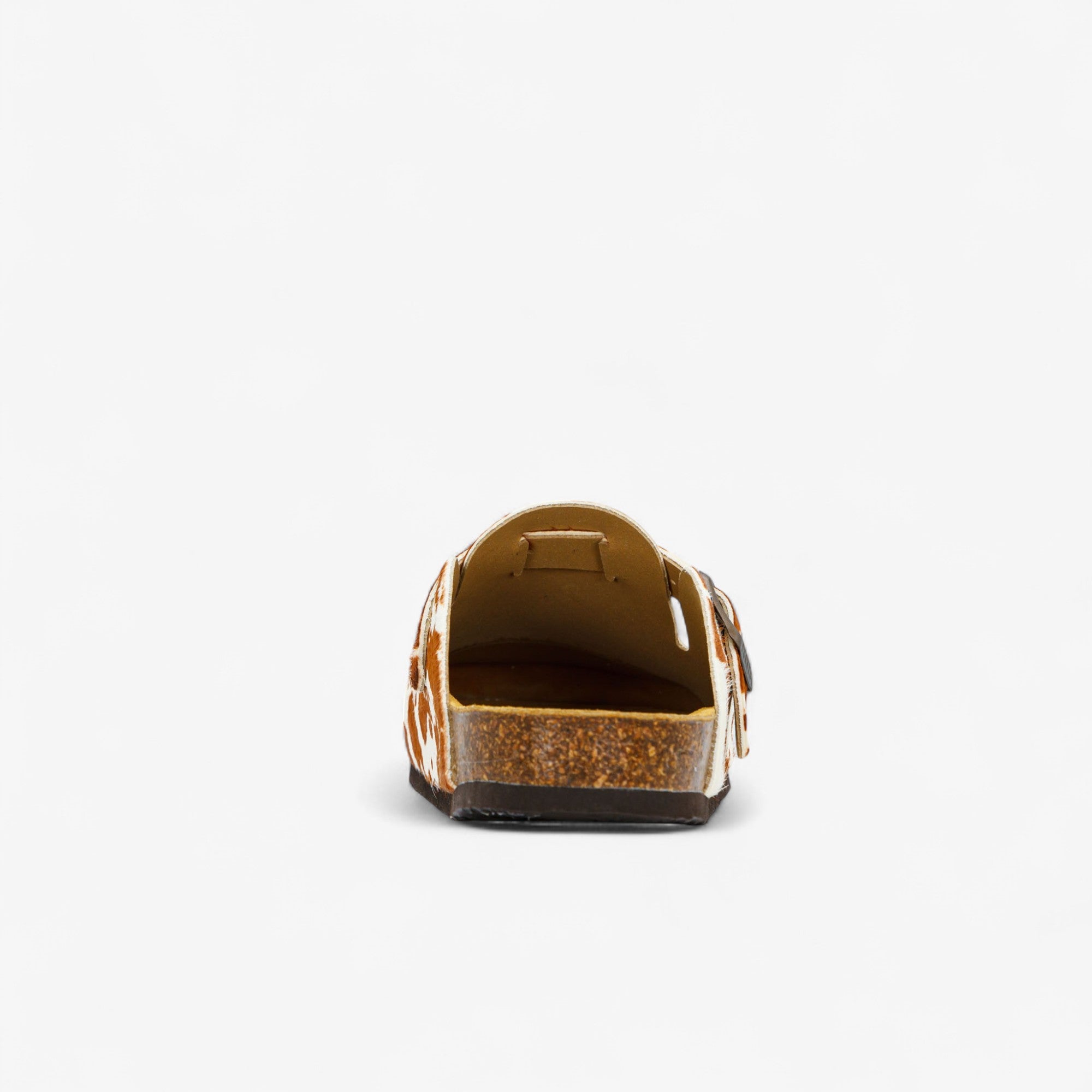Cow Print Cuero Clog Shoes
