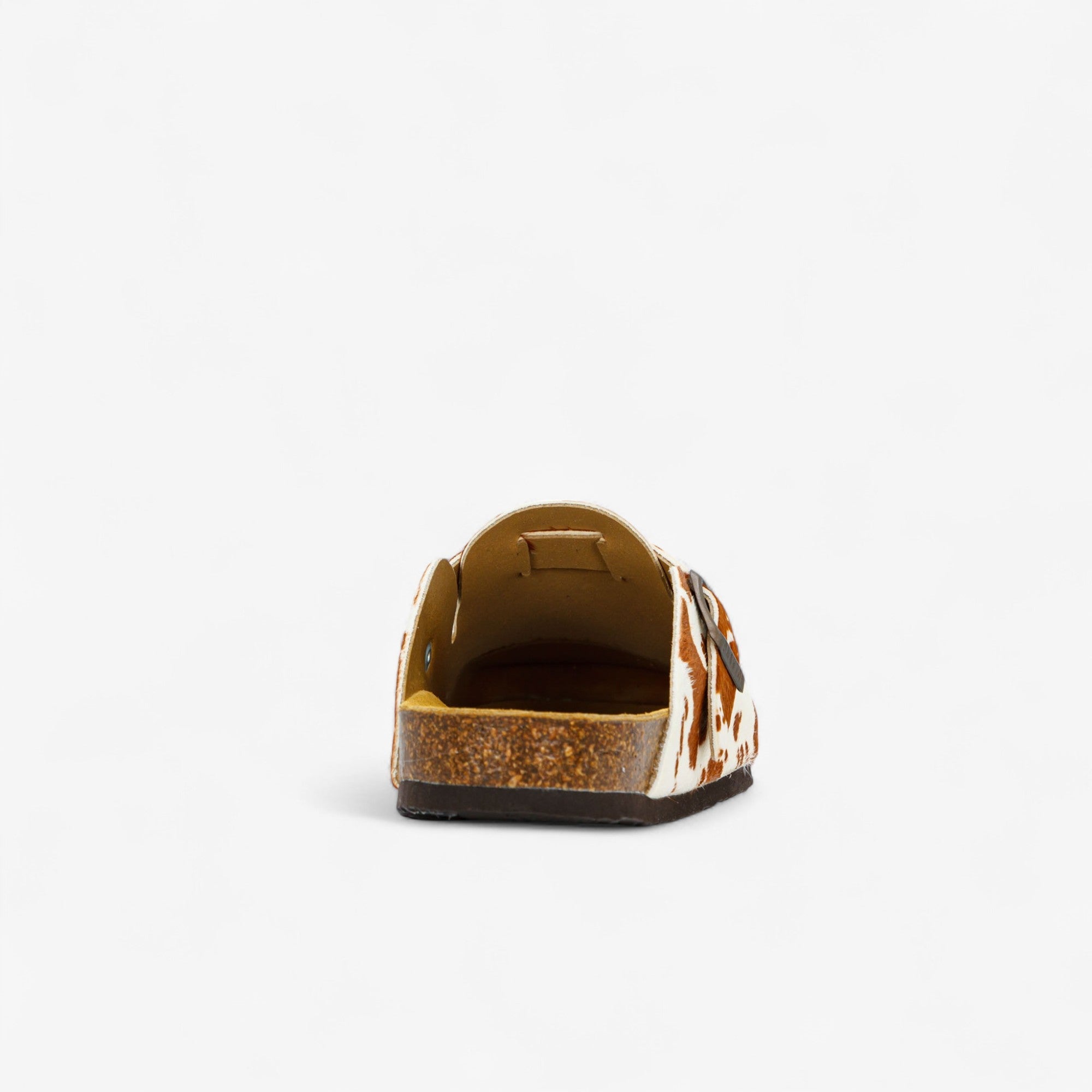 Cow Print Cuero Clog Shoes