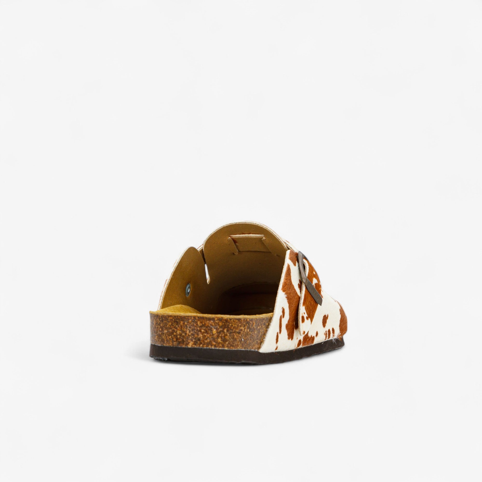 Cow Print Cuero Clog Shoes
